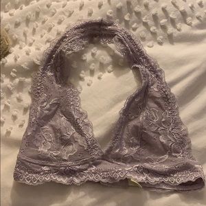 Lavender halter lace bralette